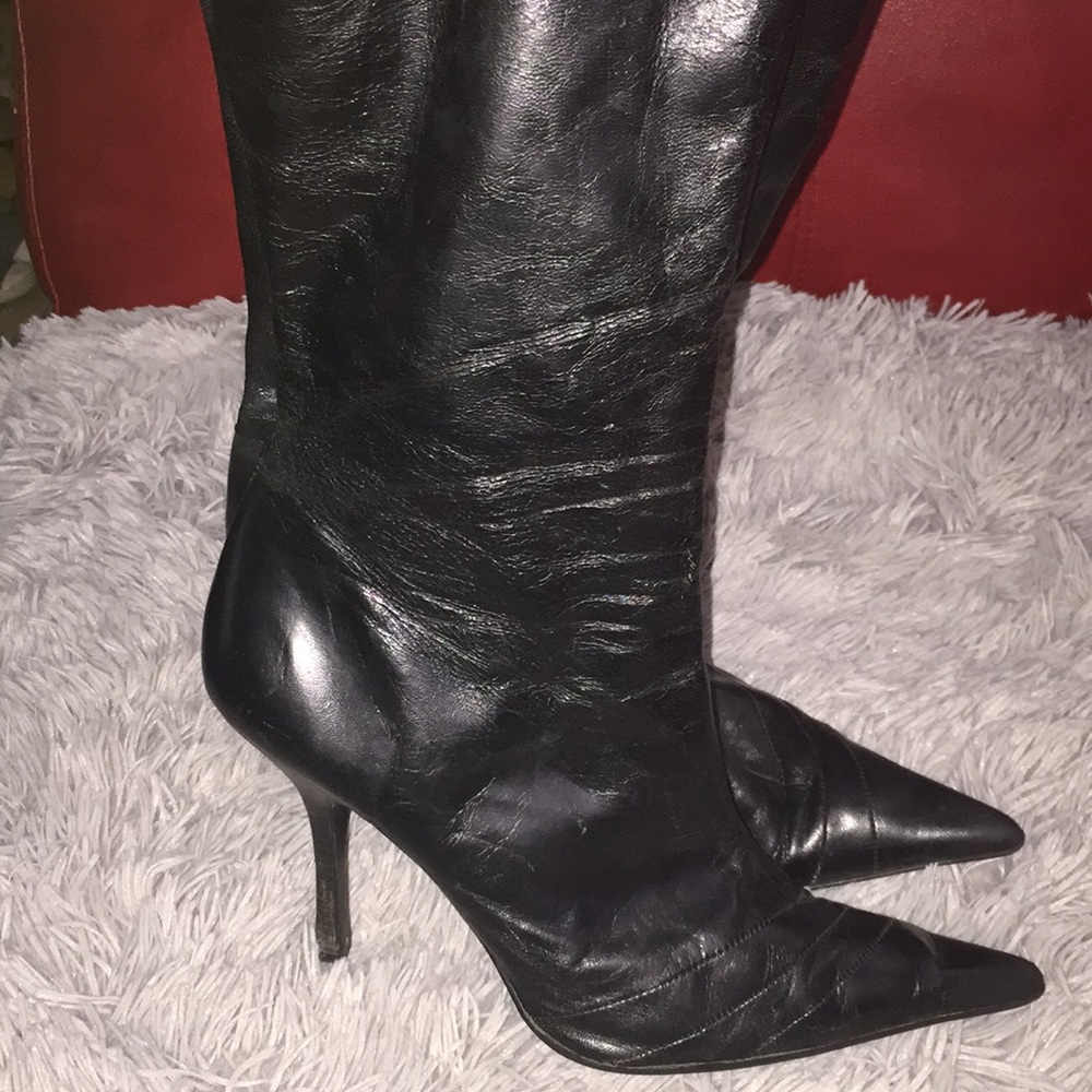 Aldo mid calf high heel boots